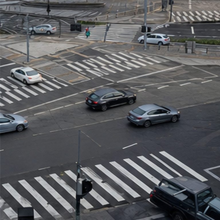 Korean traffic accident road crosswalk and street photo 004
