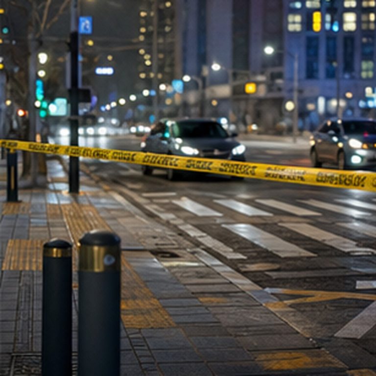 Korean traffic accident road crosswalk and street photo 008