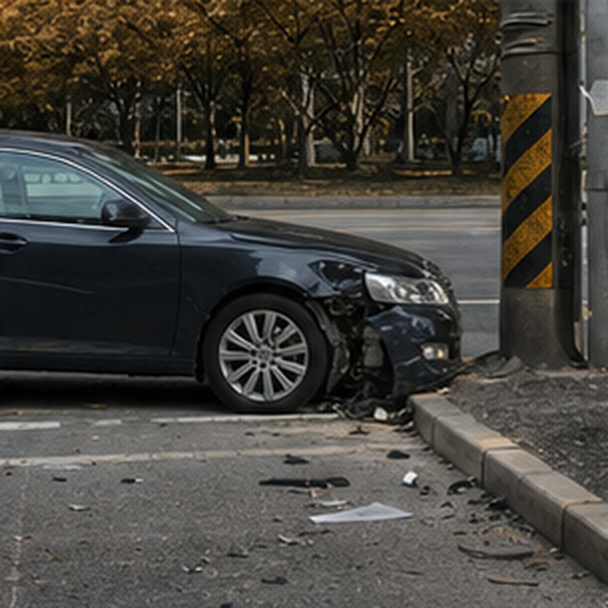 Korean traffic accident road crosswalk and street photo 014