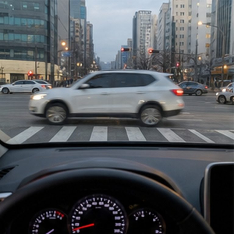 Korean traffic accident road crosswalk and street photo 037