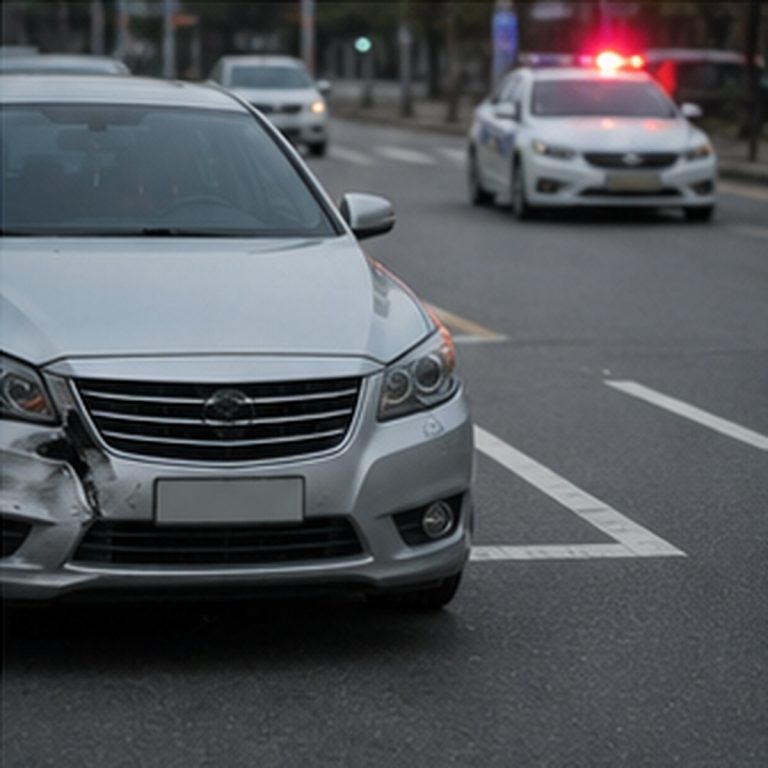 Korean traffic accident road crosswalk and street photo 060